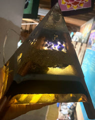 XLarge Copper Sodalite Pyramid with lighting