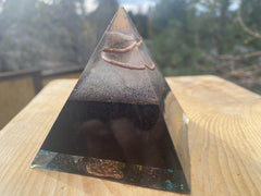 Medium Smokey Quartz Metatron Pyramid - OrAgonite
