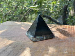 Small Black Triskelion Pyramid - OrAgonite