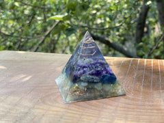 Small Chakra Pyramid- four sided - OrAgonite