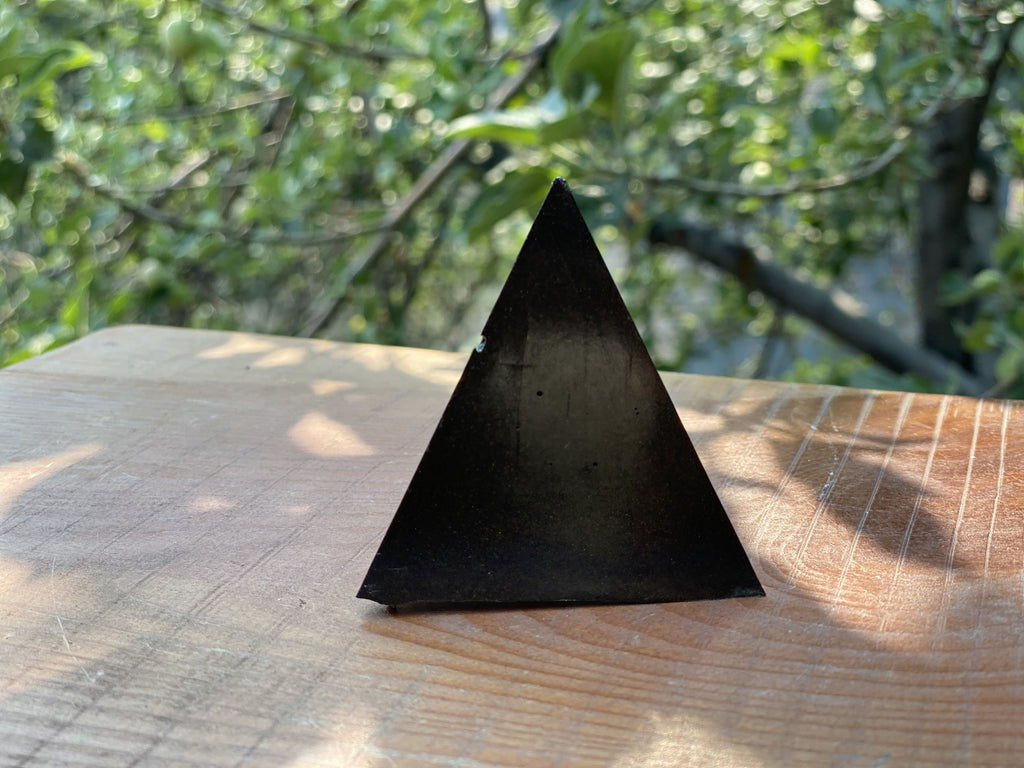 Small Solid Black Pyramid - OrAgonite