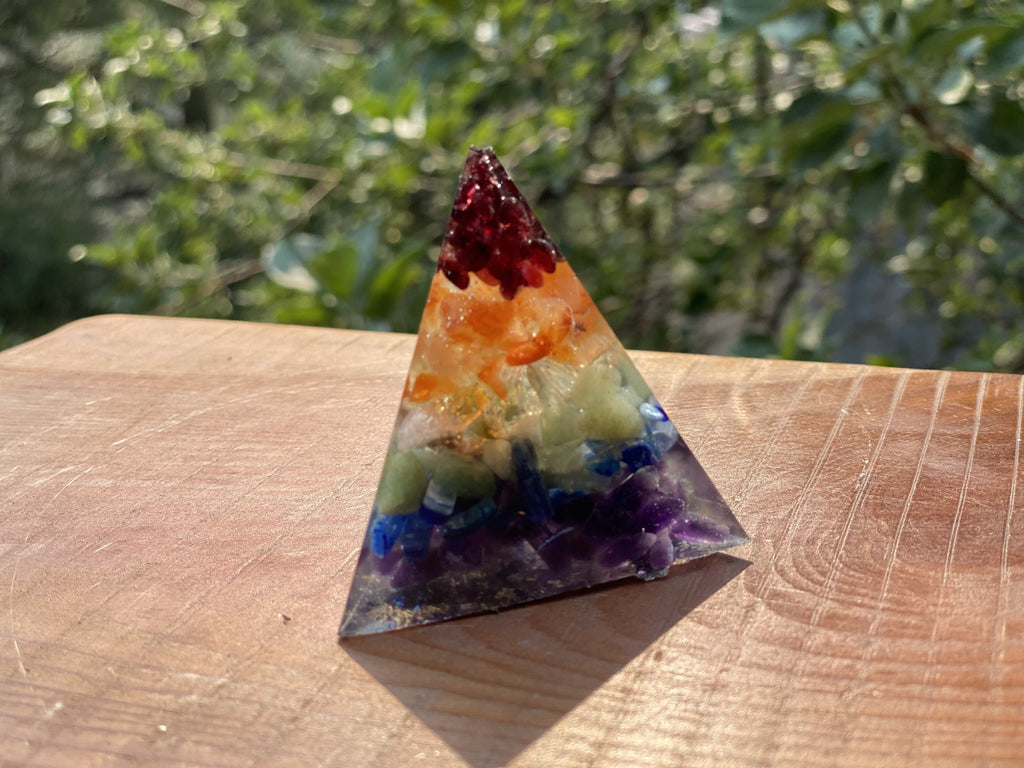 Small/Medium Chakra Pyramid - OrAgonite